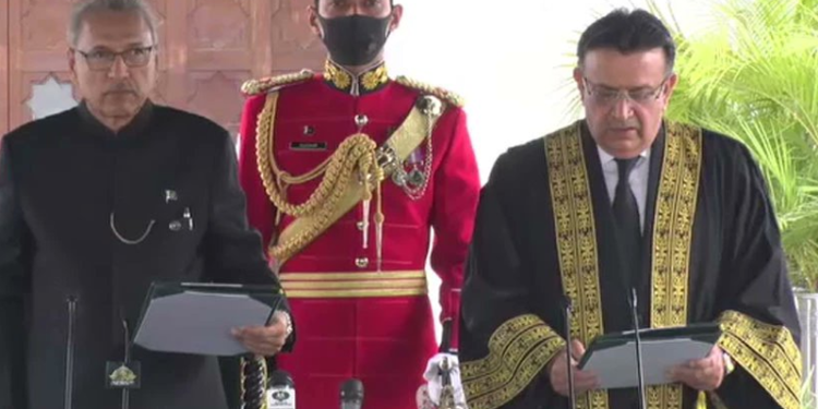Justice Umar Ata Bandial was sworn in as the 28th Chief Justice of Pakistan during a ceremony held at Aiwan-i-Sadr in Islamabad. He will be the country's 28th Chief Justice.