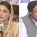 PML-N Vice President Maryam Nawaz (left) and PML-Q politician Parvez Elahi are shown in this composite photo.