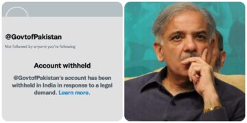 Twitter account of the Government of Pakistan withheld in India
