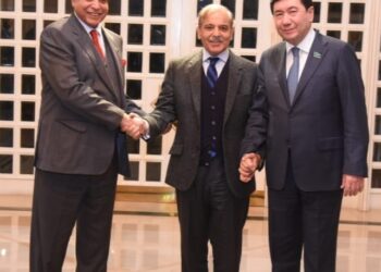 PM Sharif welcomes 9-member delegation of Kazakhstan; discusses bilateral ties between both nations (Image Courtesy: Facebook)