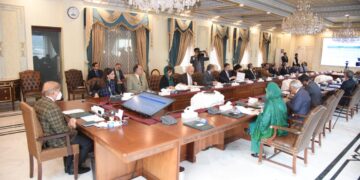 PM Sharif held review meeting regarding "Resilient Pakistan" conference in Geneva (Image Courtesy: Facebook)