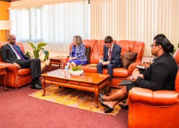 PM Roosevelt Skerrit welcomes Linda Taglialatela- US Ambassador to Barbados (Image Courtesy: Facebook)