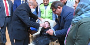 PM Sharif inaugurates national anti-polio campaign 2023 (Image Courtesy: Facebook)