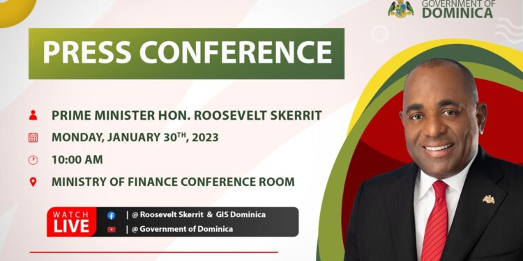 PM Roosevelt Skerrit to discuss matters of national importance in press conference on Jan 30 (Image Courtesy: Facebook)