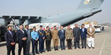 PM Sharif gave greenlight to cargo plane carrying relief goods of 20-tonnes for Turkish quake-victims (Image Courtesy: Facebook)