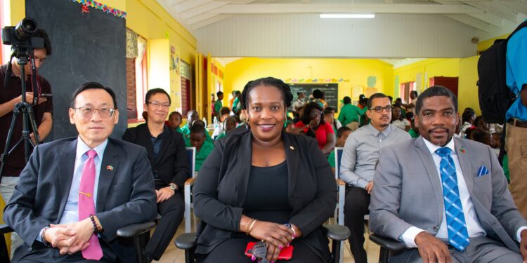 PM Terrance Drew attends launch ceremony of plastic recycling bin programme