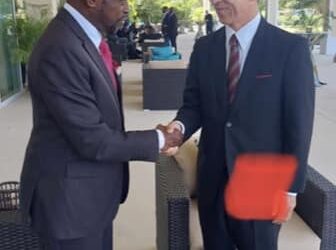 Denzil Douglas meets Japan Ambassador Matsubara Yukata during CARICOM meeting 