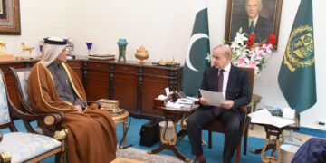 PM Sharif met Ambassador of Qatar Al-Sani; discussed ways to boost bilateral ties (Image Courtesy: Facebook)