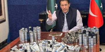 Over dozens of shells, heavy attacks stormed PTI Chief Khan's residence (Image Courtesy: Facebook)