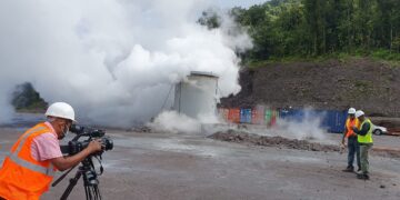 PM Roosevelt Skerrit shares glimpses of media tour of geothermal site in Laudat