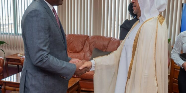 PM Roosevelt Skerrit welcomes Ambassador of Qatar Awad Abdullah to Dominica