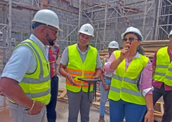 Melissa Skerrit explores construction site of Dominica Grammar School
