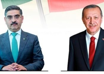 PM Kakar congratulates Turkish people on Centenary Republic Day (Image Courtesy: Twitter/PMO Pakistan)