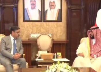 PM Kakar meets Kuwait Minister Al Sabah, signs 7 agreements in different sectors (Image Courtesy: Twitter/@PMO Pakistan)