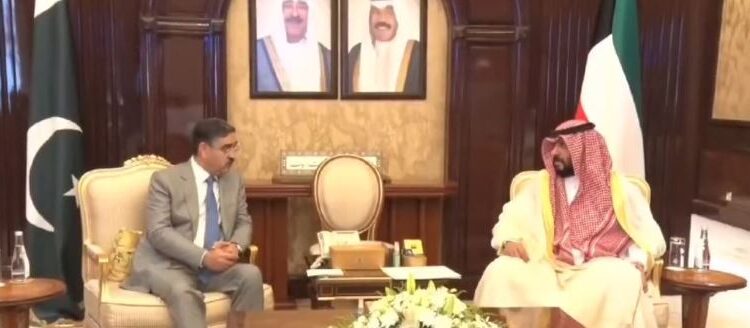 PM Kakar meets Kuwait Minister Al Sabah, signs 7 agreements in different sectors (Image Courtesy: Twitter/@PMO Pakistan)